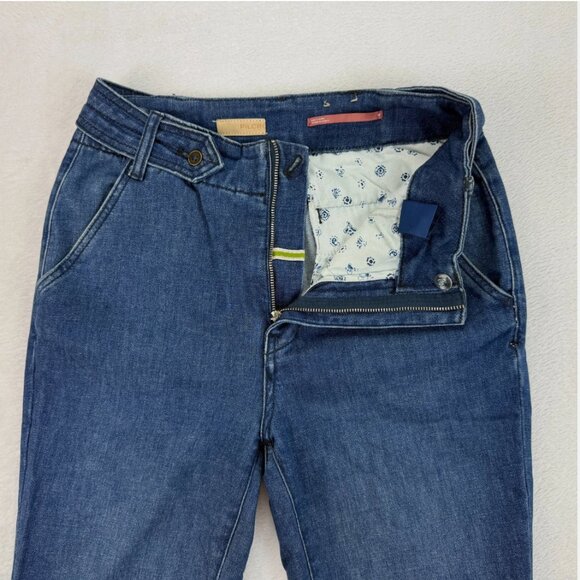 Pilcro Anthropologie Bootcut Jeans‎ Mid Rise Cotton Hemp Boho Hippie Retro Denim - Picture 9 of 16